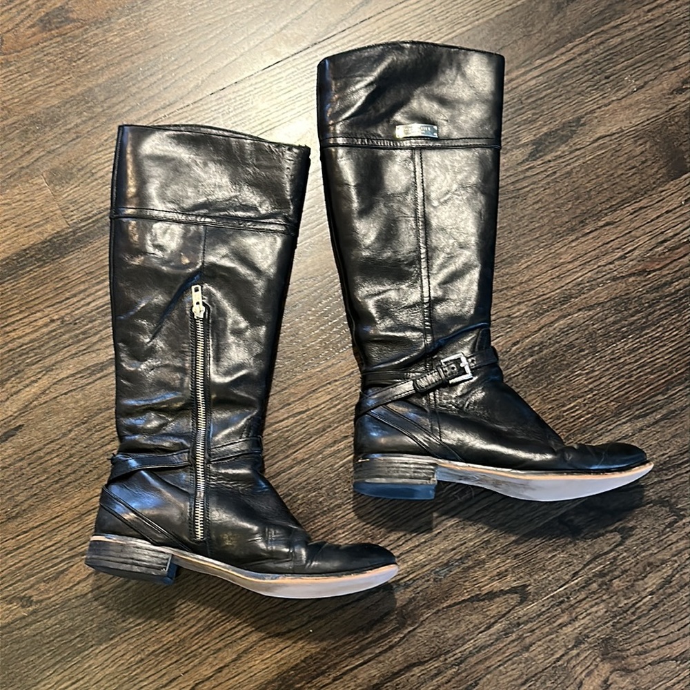 Coach Micha Boots Black Leather 8.5 GUC - Picture 7 of 13